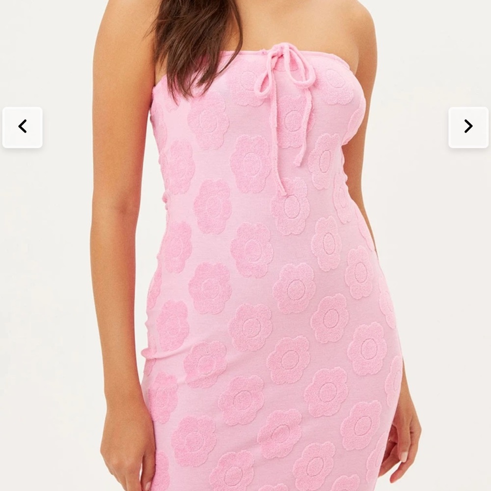 Frankies Bikinis hope strapless terry dress